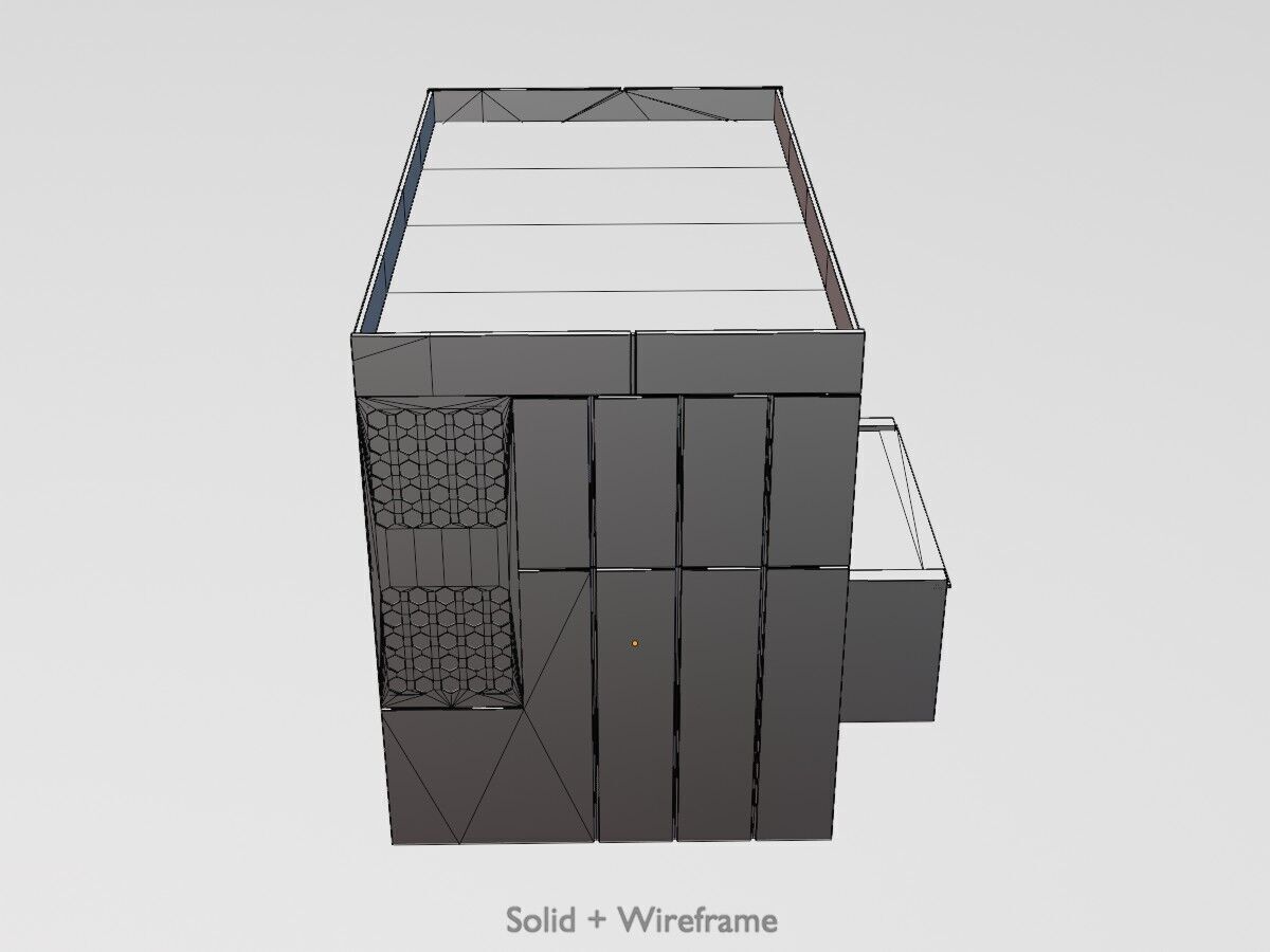 Old military barrack version 1 ruin 3 Low-poly 3D model_13