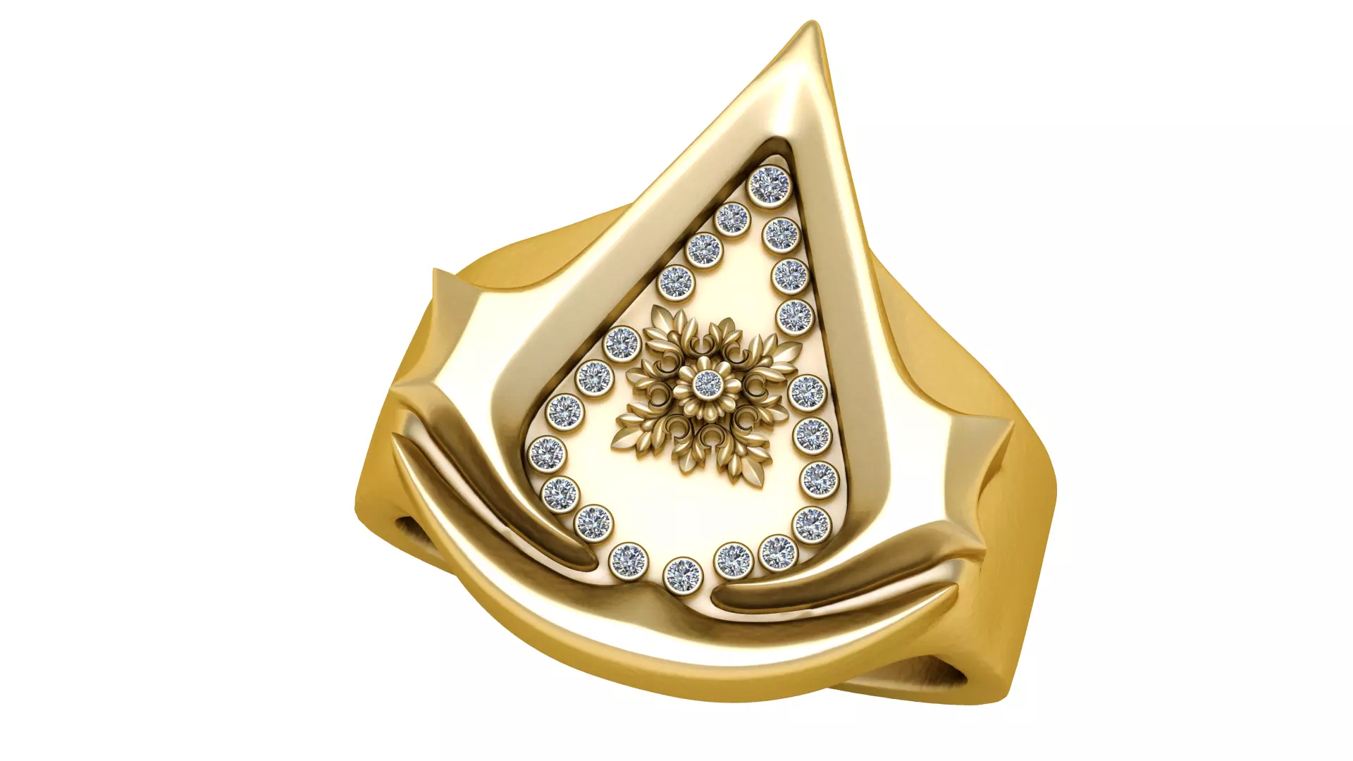GOLDEN BRASS RING 3D PRINTABLE MODEL 3D print model