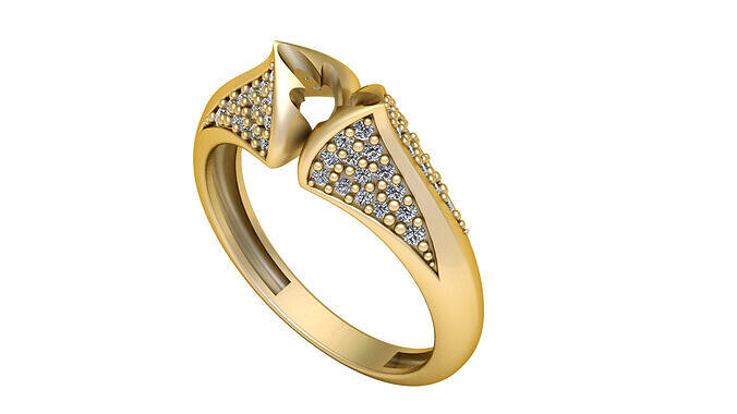 PRECIOUS DESIGN DIAMOND RING 3D PRINTABLE MODEL 3D print model