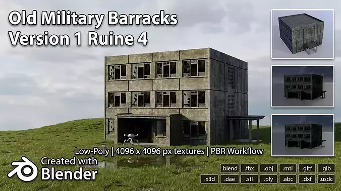 Old military barrack version 1 ruin 4