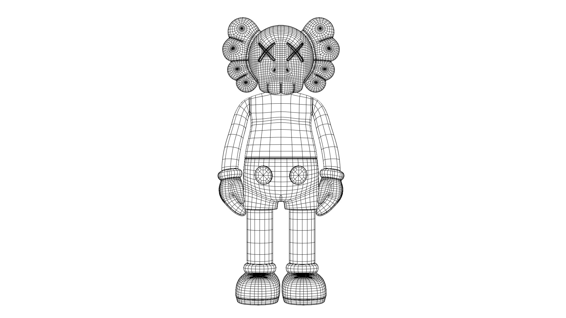 Kaws Limited Edition Black 3D model_5