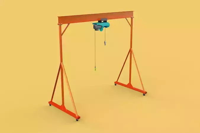 MOBILE GANTRY CRANE ELECTRIC ROPE HOIST PORTABLE GIRDER OVERHEAD