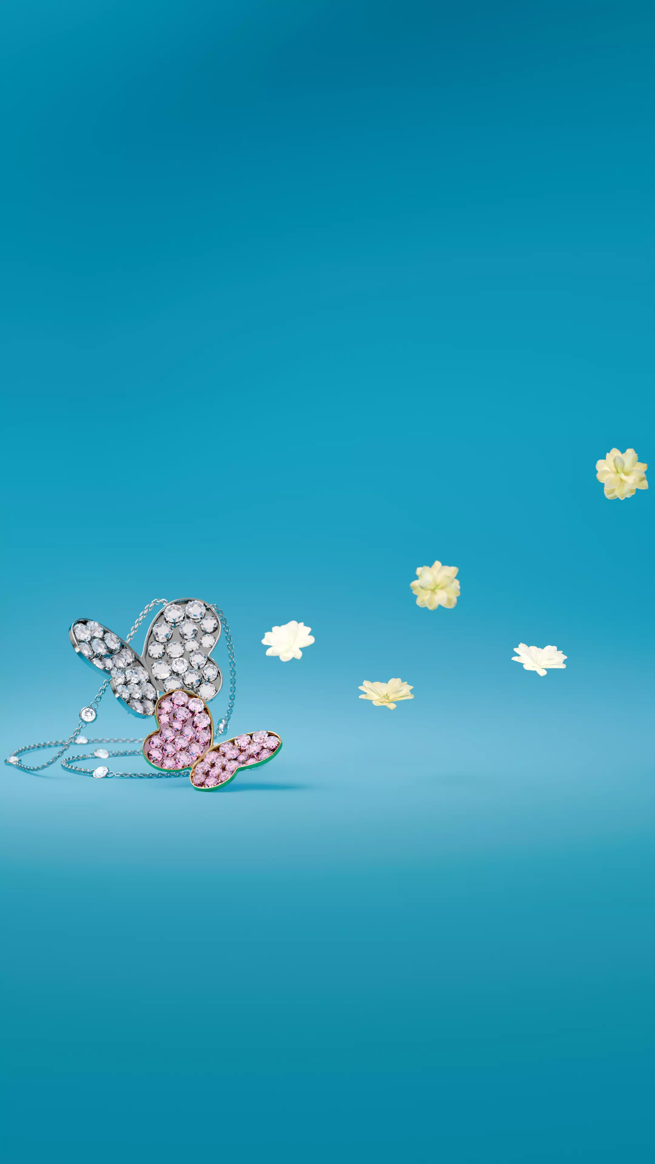 Butterfly necklace 3D model