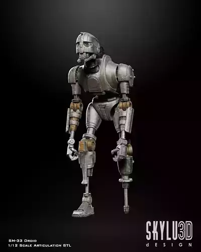 SM-33 Articulation Droid One12 Scale STL Files 3D print model