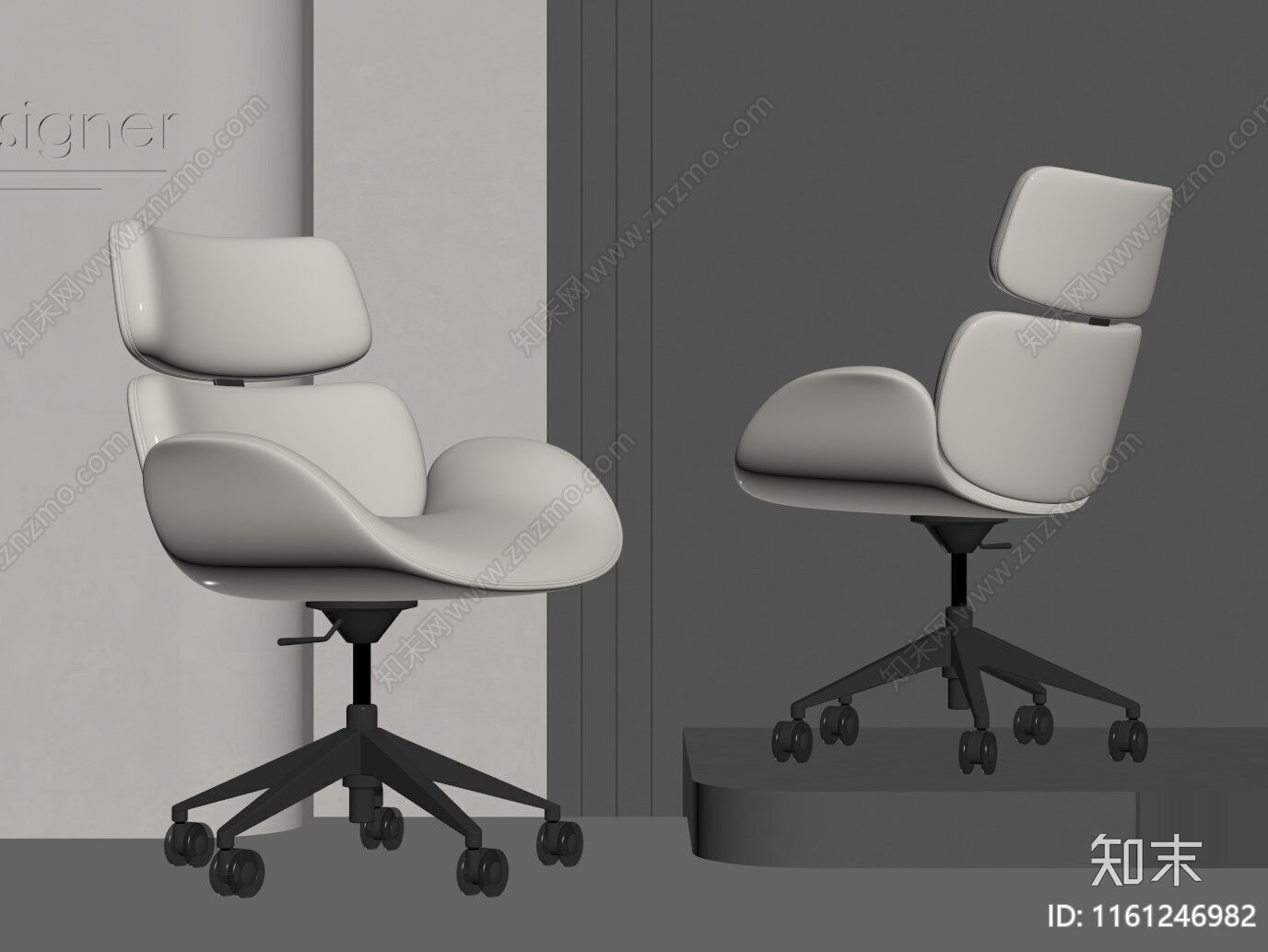 Modern Office Chair 3D model_1