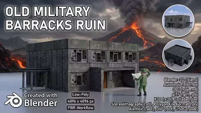 Old military barrack version 1 ruin 5