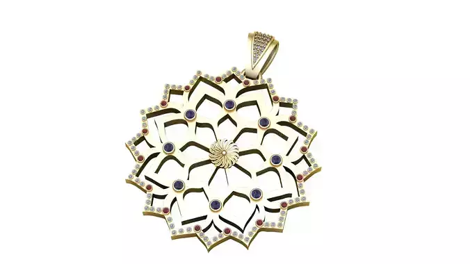STYLISH FLOWER DESIGN PENDANT 3D PRINTABLE MODEL