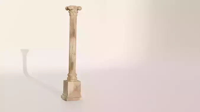 Stylized Corinthian Column 3D Model Game Ready Blender FBX
