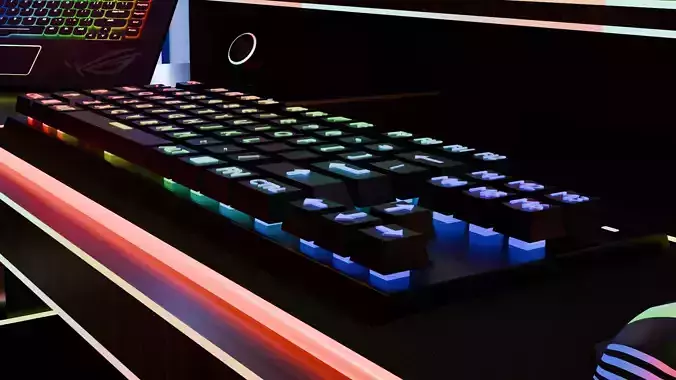 Low Poly RGB Gaming Keyboard