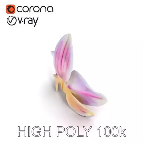 Orchid Flower Sculpture model pack Low-poly 3D model