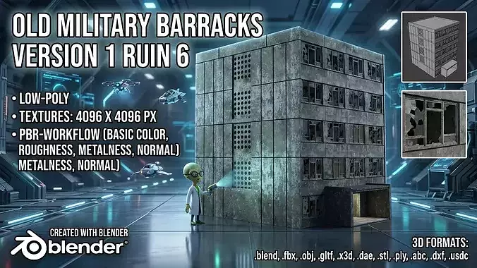 Old military barrack version 1 ruin 6
