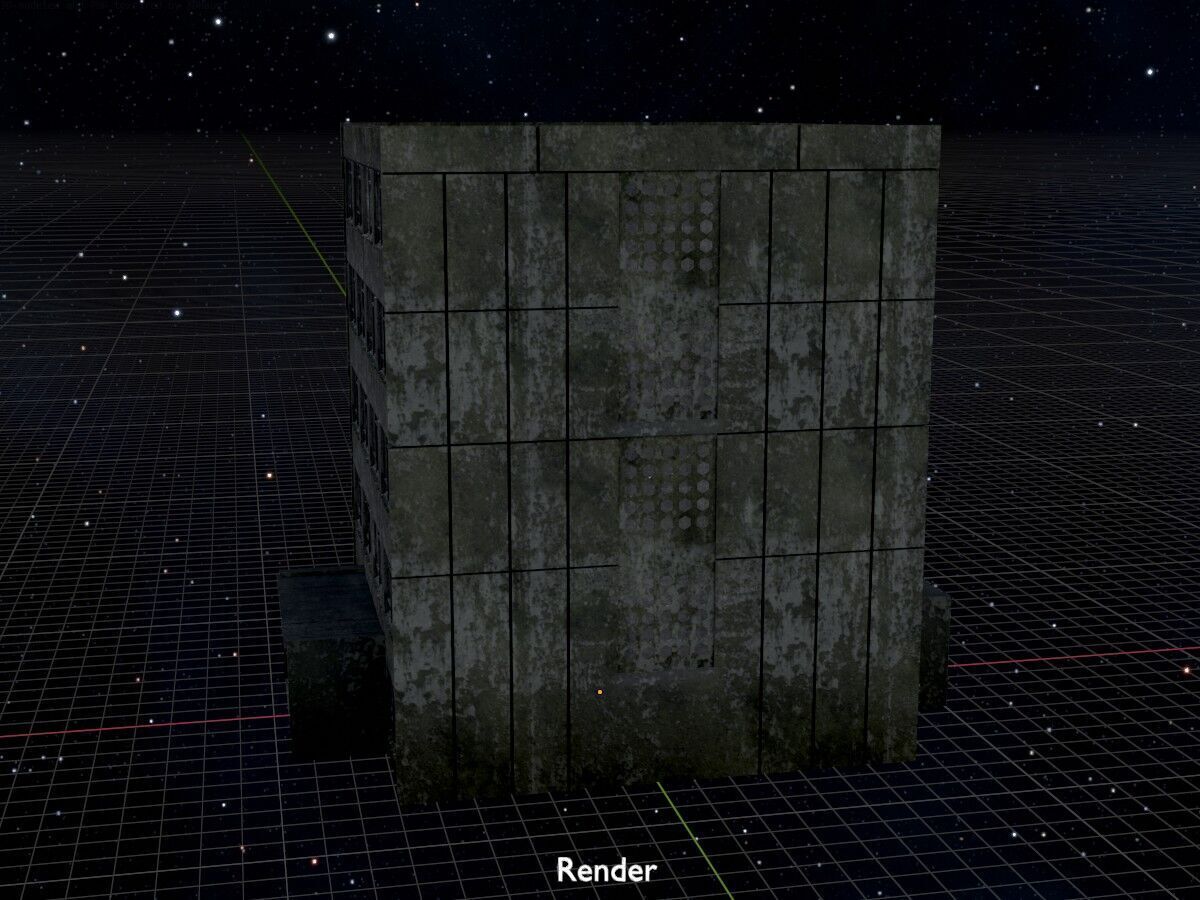 Old military barrack version 1 ruin 6 Low-poly 3D model_18