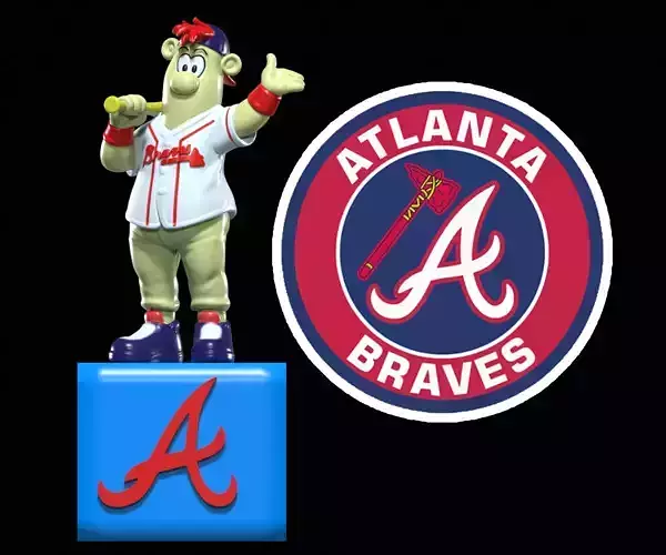 MLB - Atlanta Braves mascot statue - Meet Blooper - 3d print 3D print model
