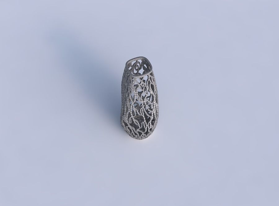 Narrow top vase helix with twisted entangled lattice 3D print model_6