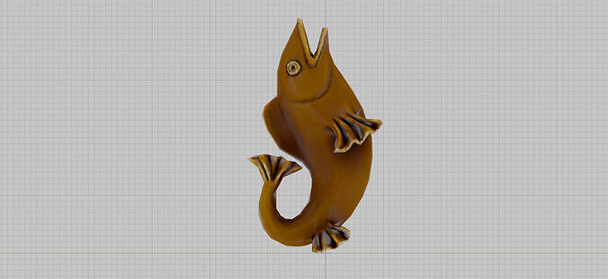 Porcelain Fish Gold Red - The Witcher 3 Blood and Wine Free low-poly 3D model