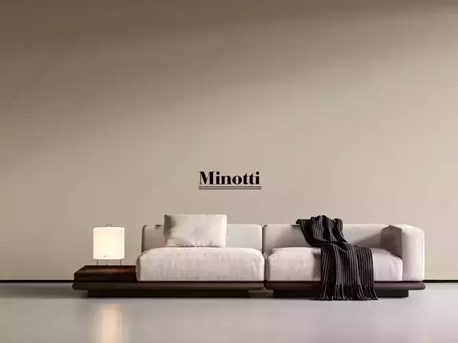 Vintage Wabi-sabi multi-person sofa