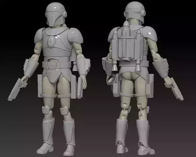 Fenn Rau Final Armor One6 Scale Armor Custom STL Files 3D print model