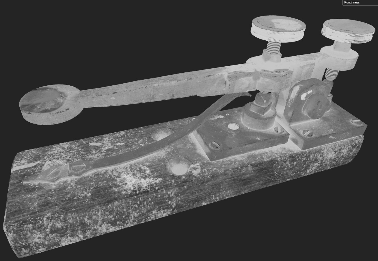 Antique Telegraph Key Mid-Poly 3D Model Low-poly 3D model_19