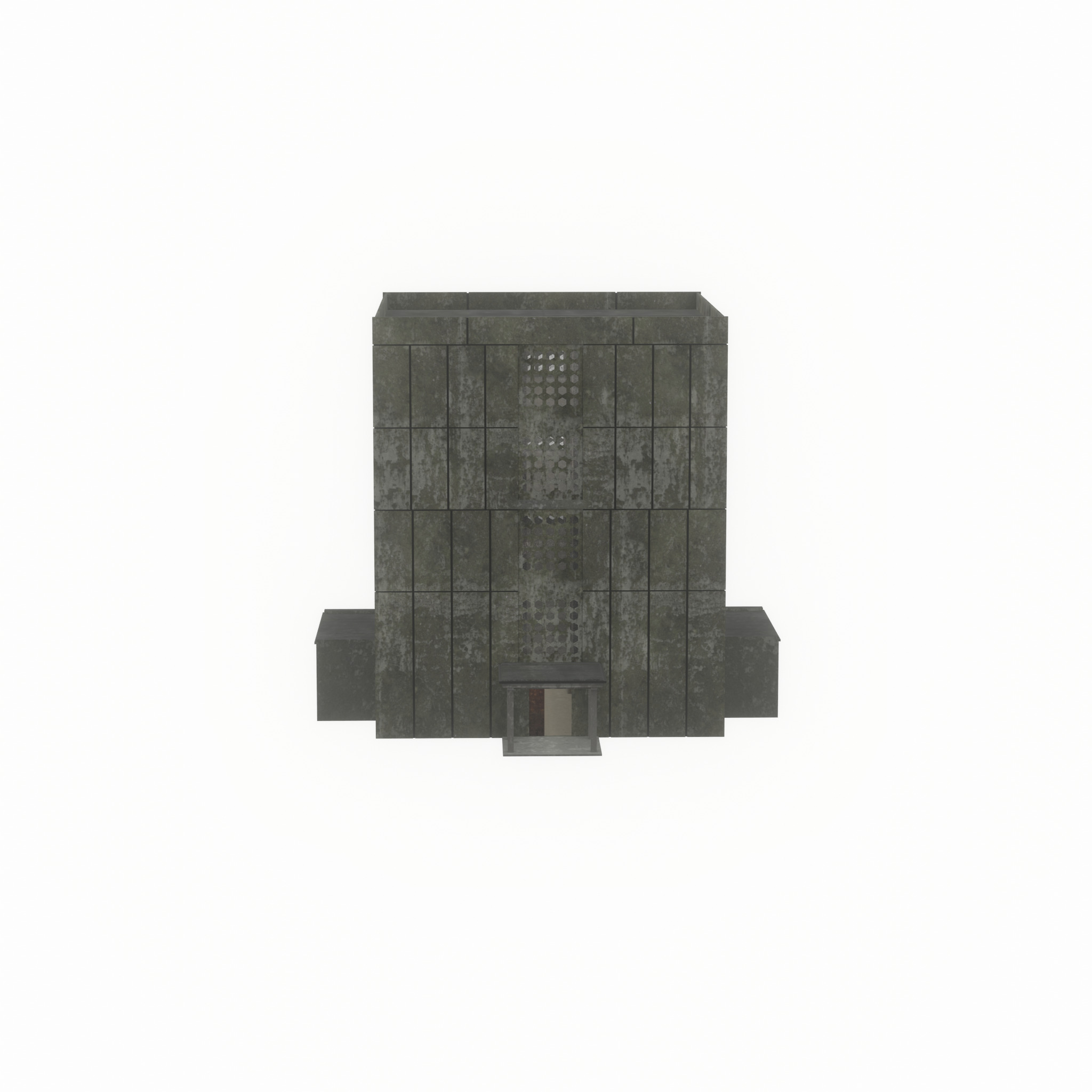 Old military barrack version 1 ruin 9 Low-poly 3D model_46