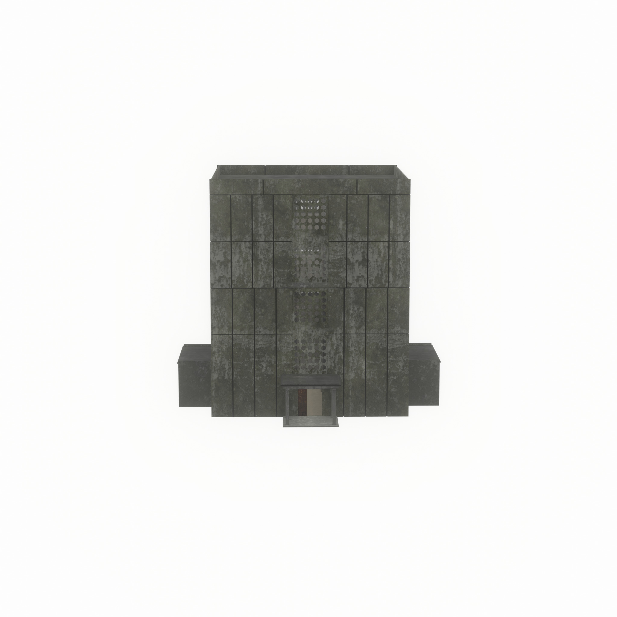 Old military barrack version 1 ruin 9 Low-poly 3D model_39