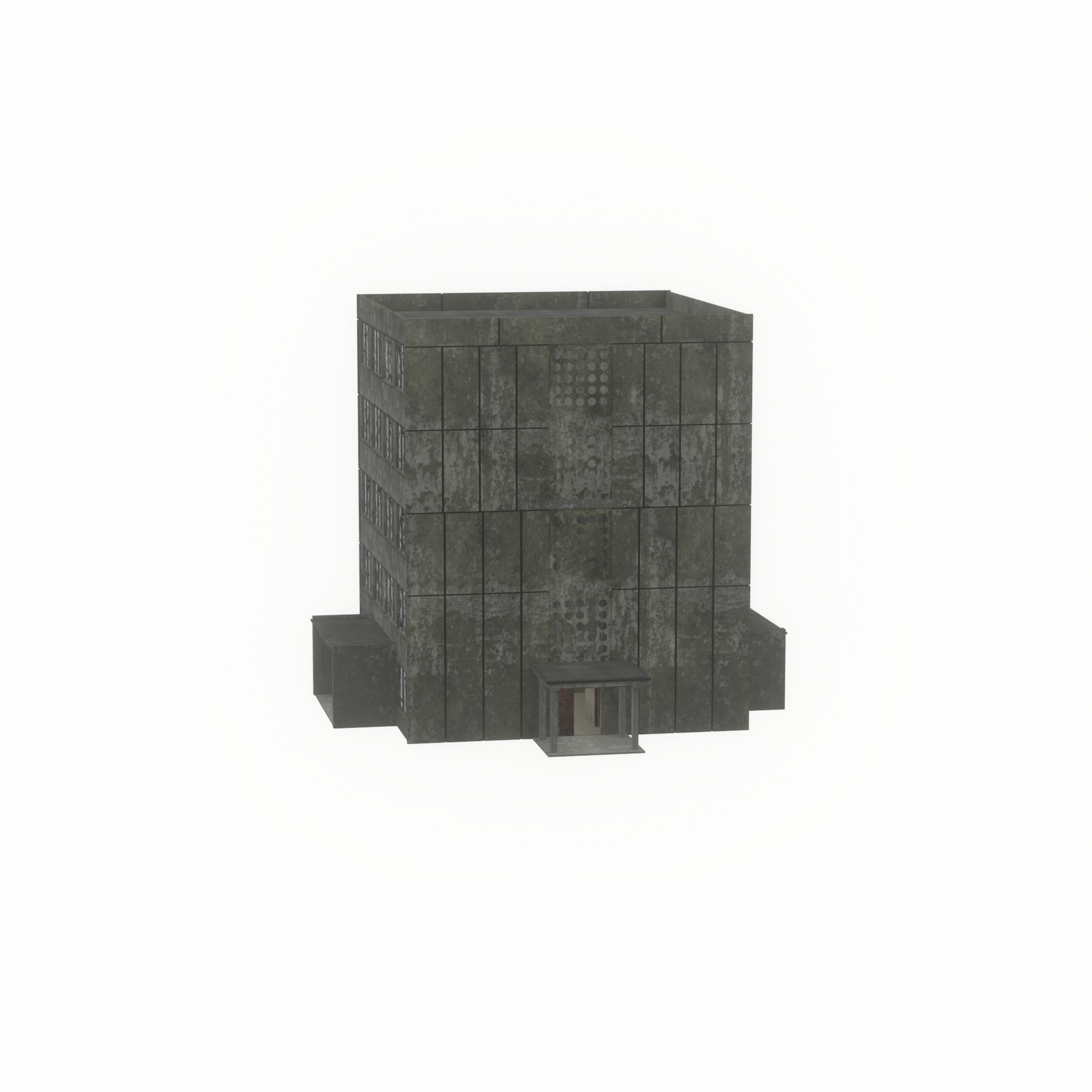 Old military barrack version 1 ruin 9 Low-poly 3D model_47