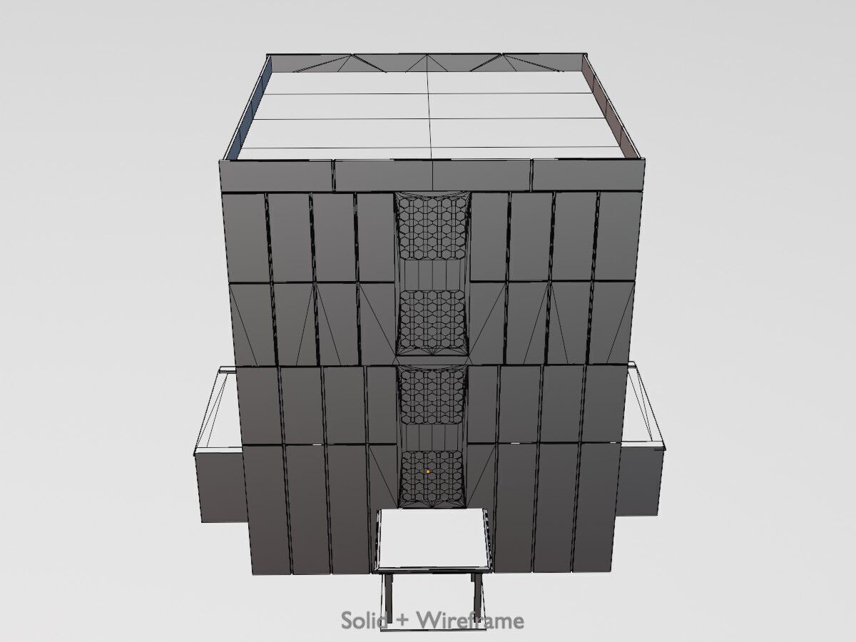 Old military barrack version 1 ruin 9 Low-poly 3D model_13