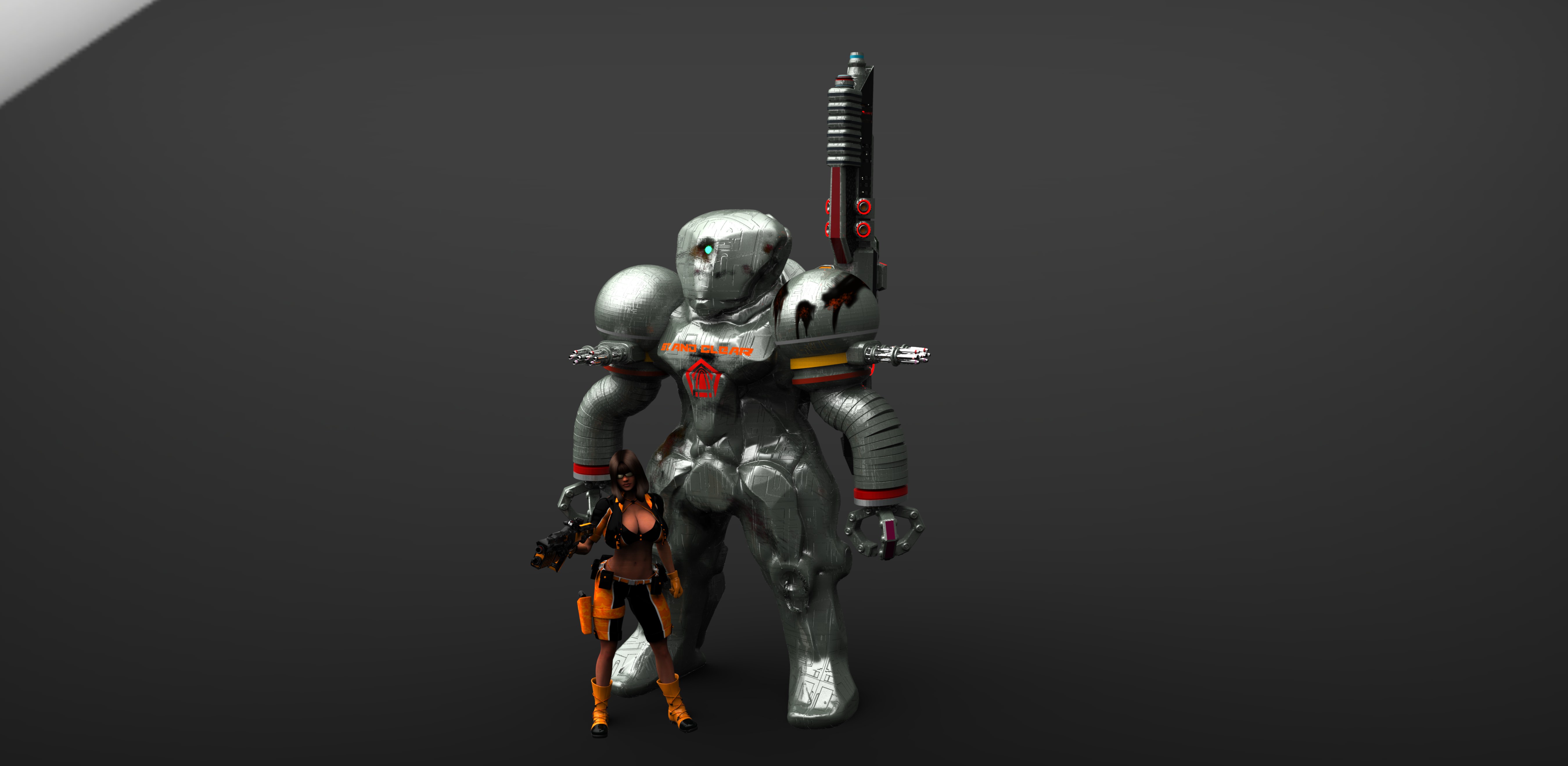 PG Infantry Bott w Pulse Rifle 3D model_5