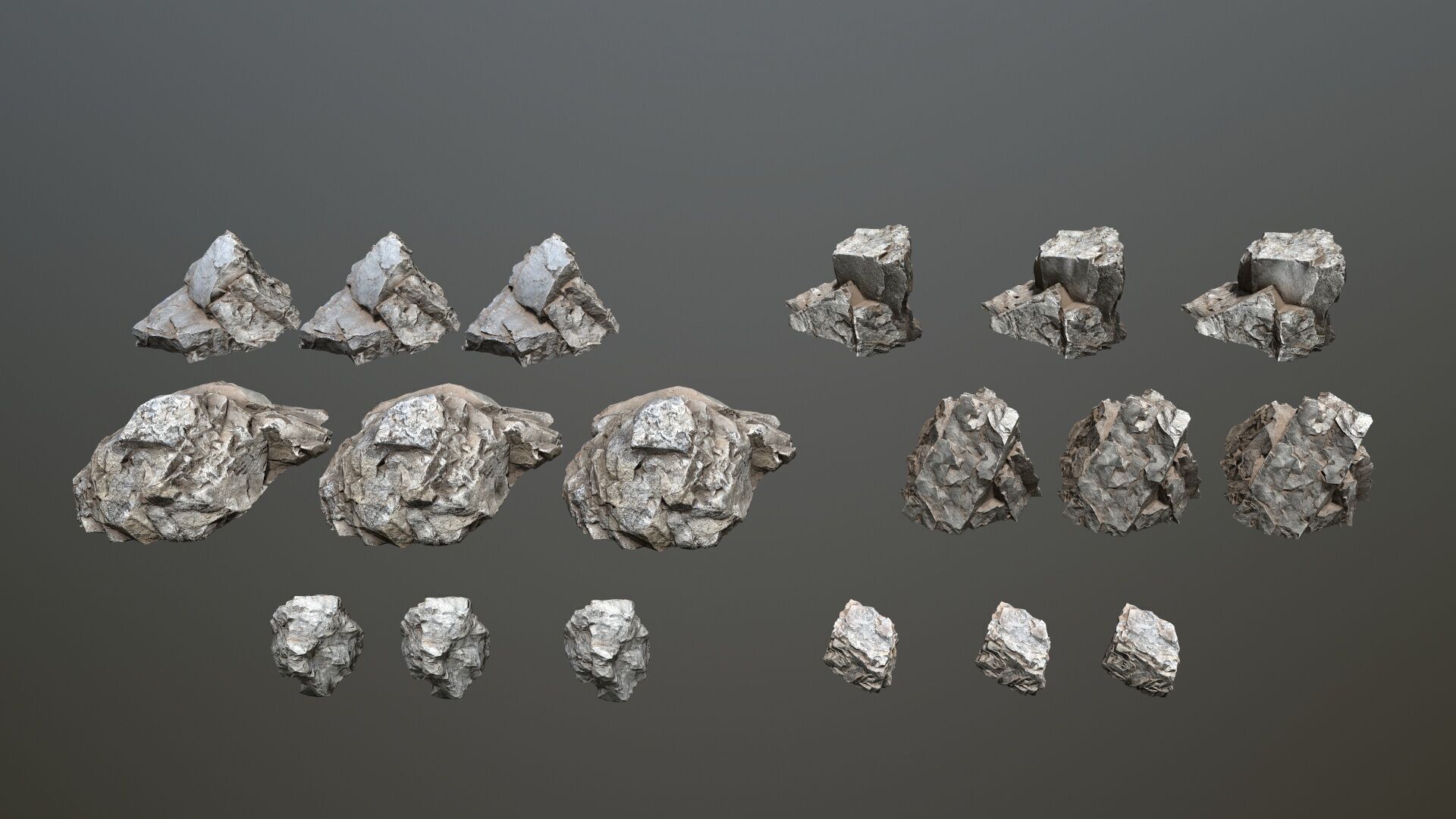 cliff rocks Low-poly 3D model_14