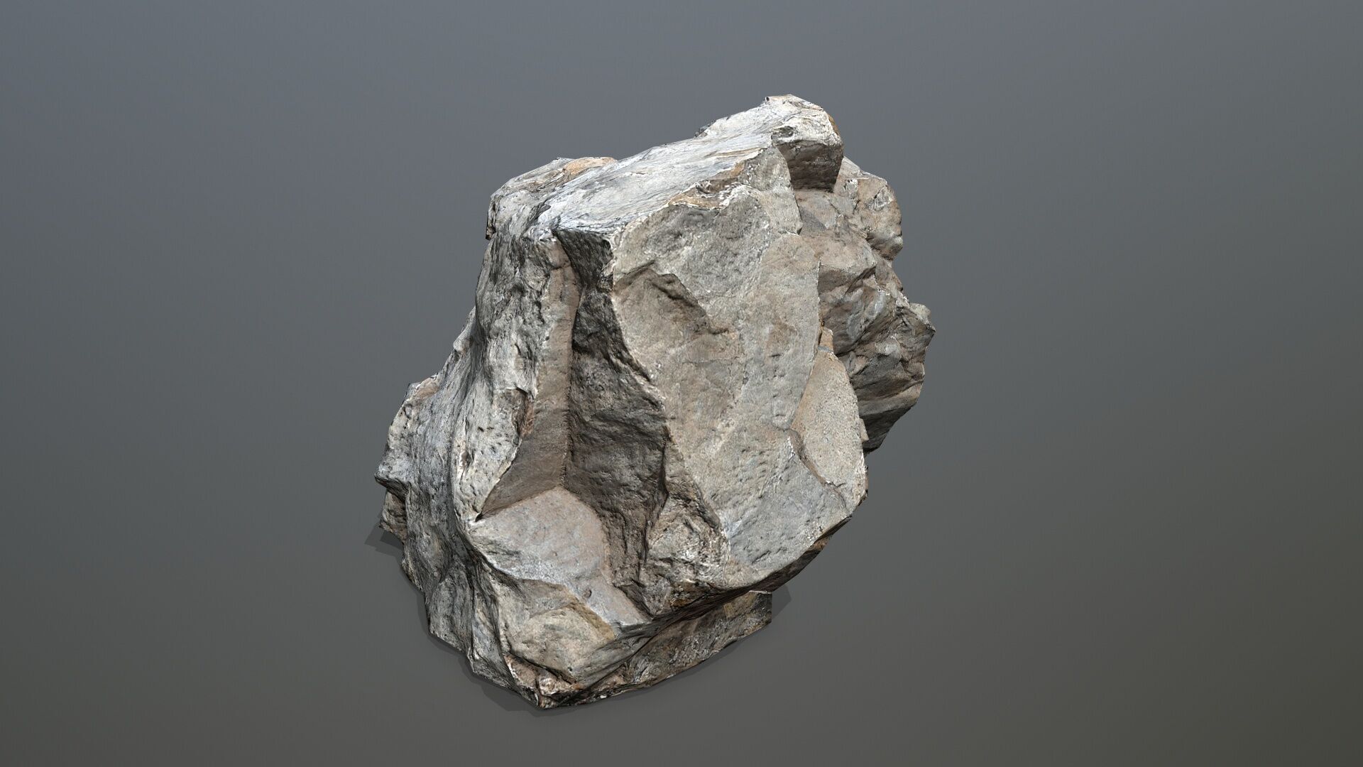 cliff rocks Low-poly 3D model_4