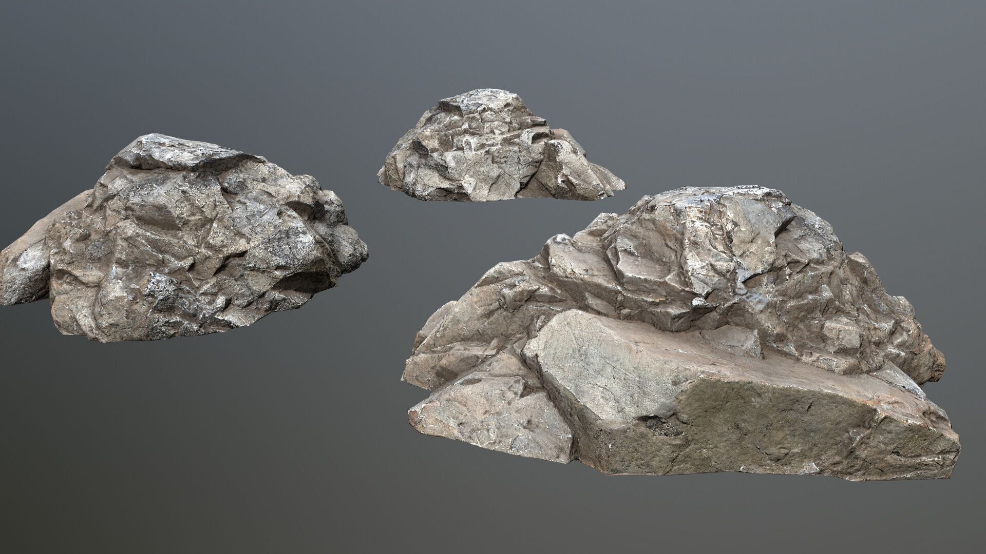cliff rocks Low-poly 3D model_12