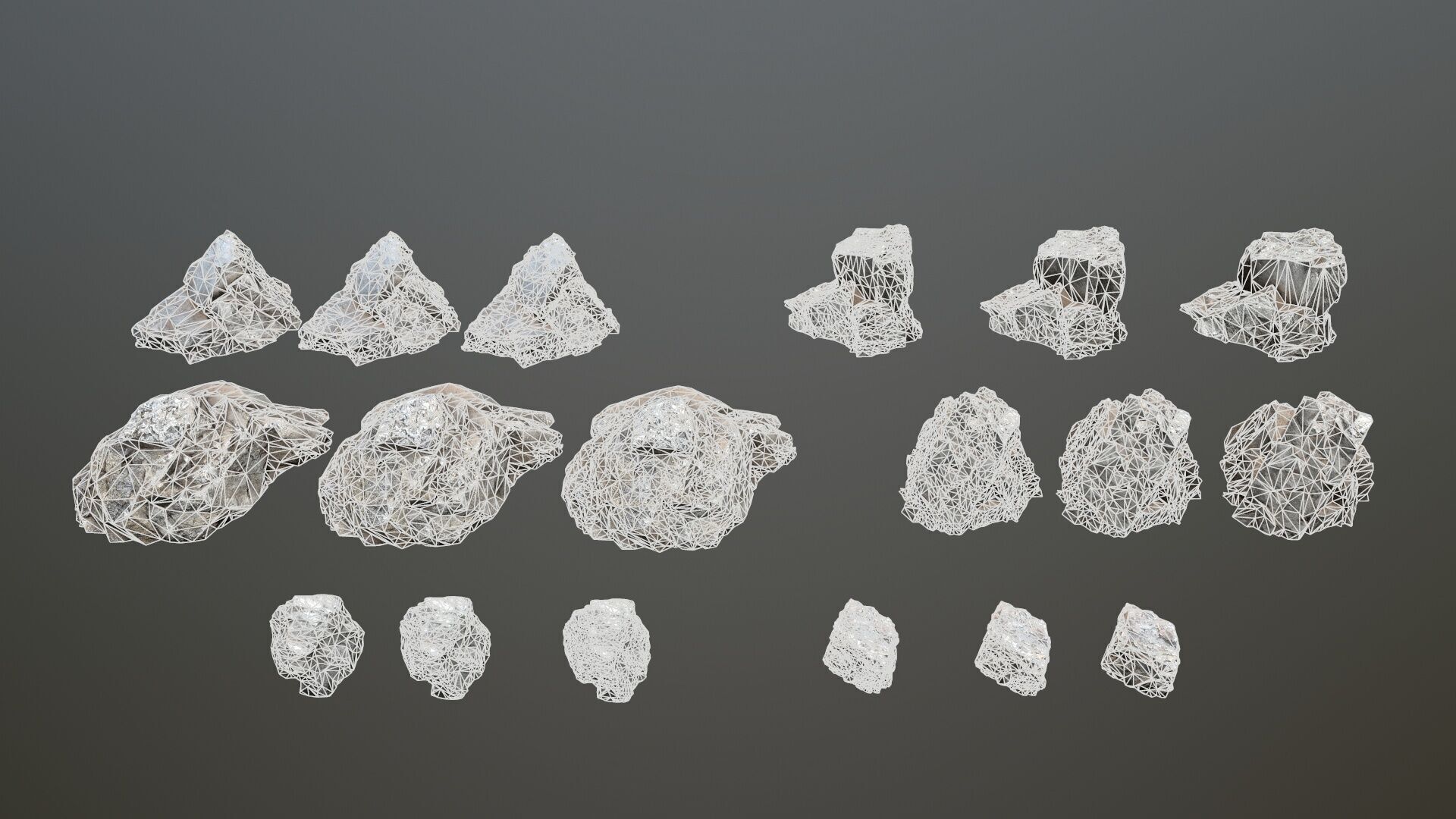 cliff rocks Low-poly 3D model_15