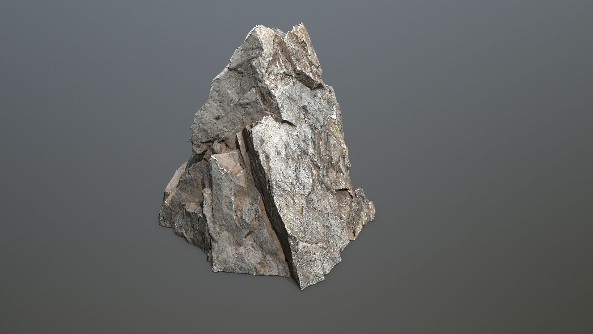 cliff rocks Low-poly 3D model_7