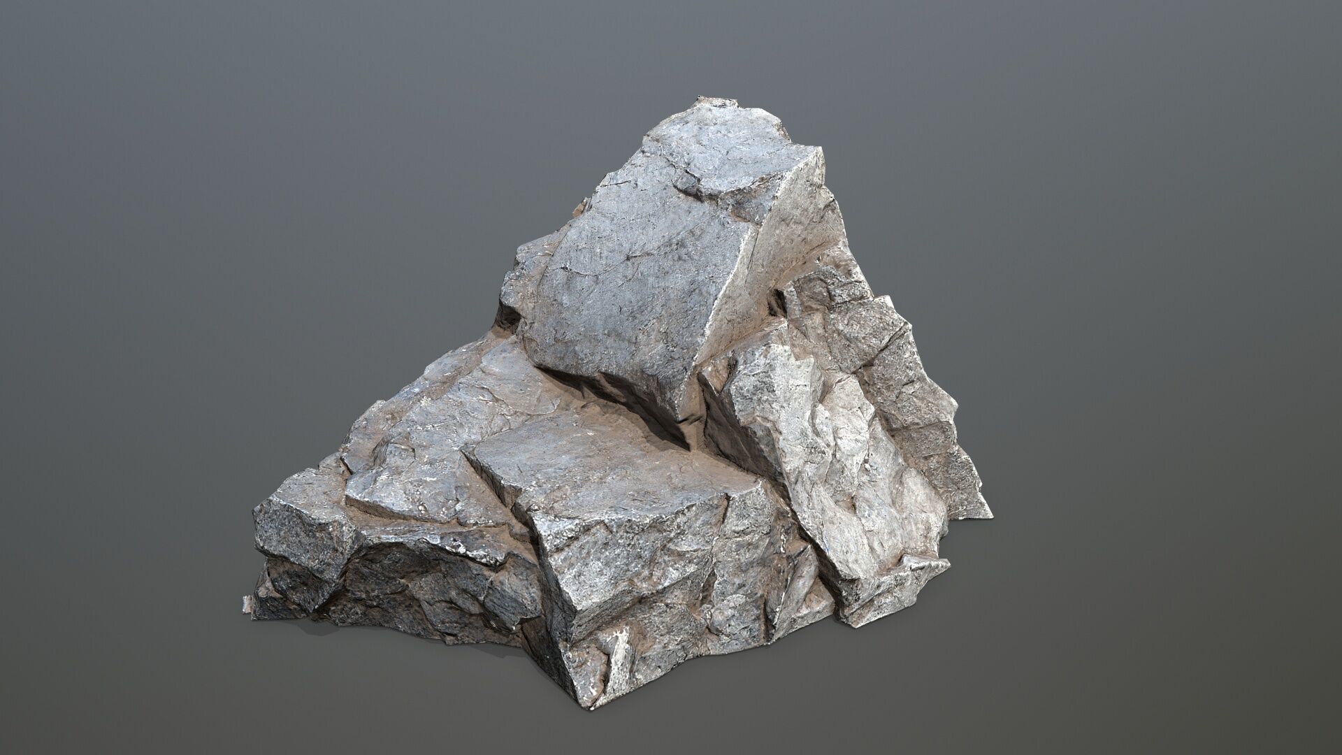 cliff rocks Low-poly 3D model_6