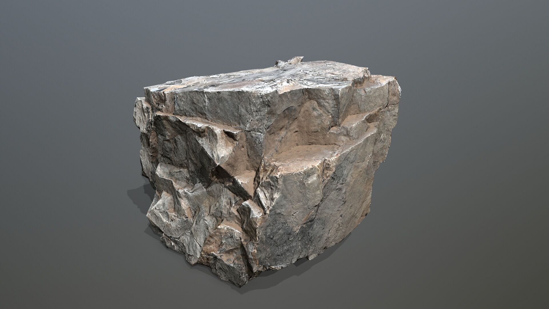 cliff rocks Low-poly 3D model_5
