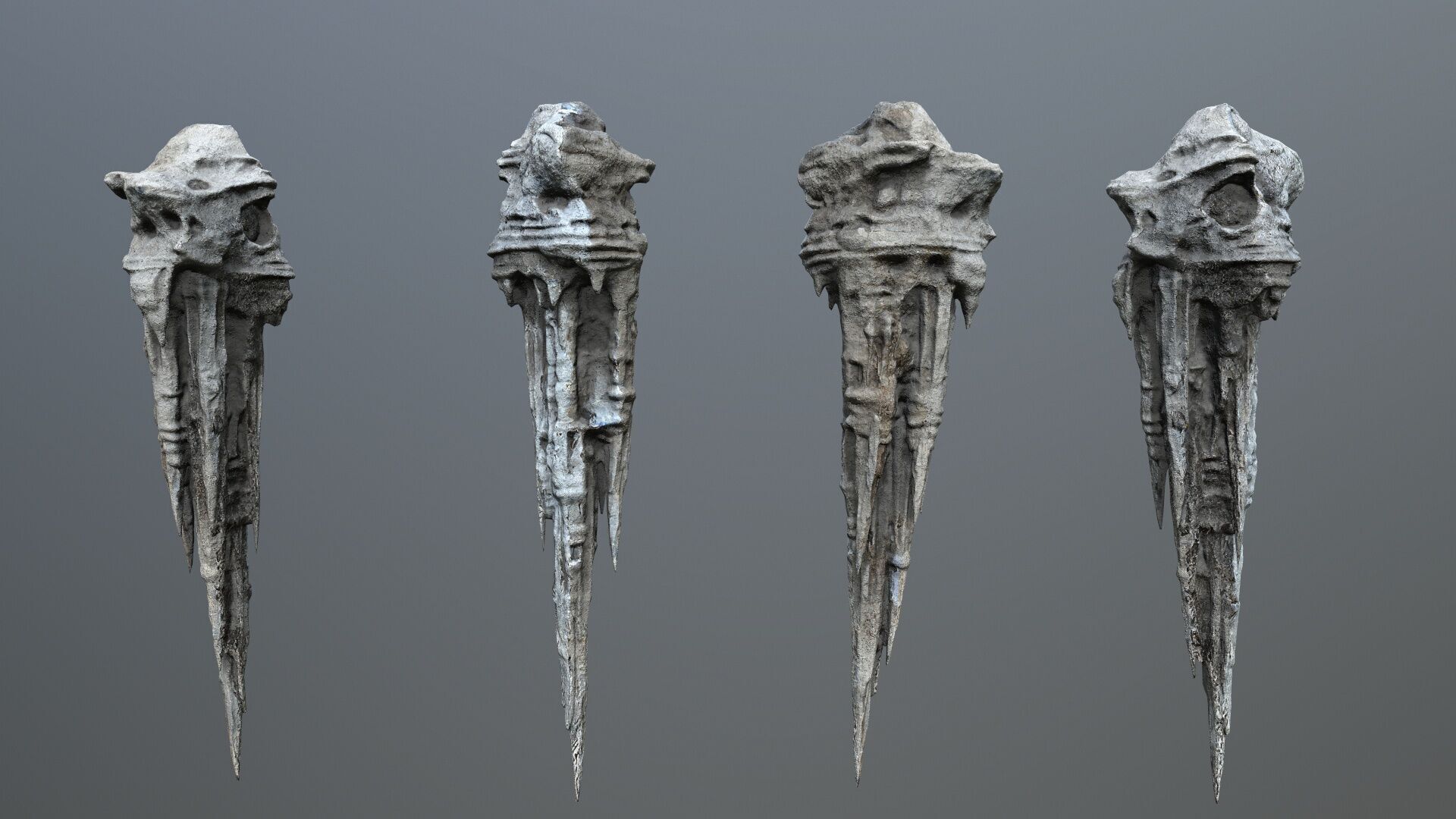 cave rocks Low-poly 3D model_4