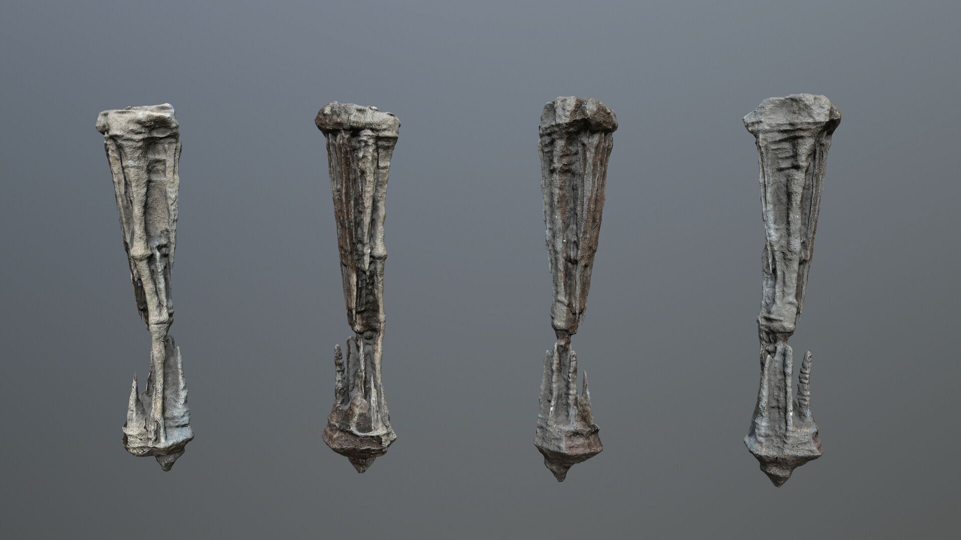 cave rocks Low-poly 3D model_9