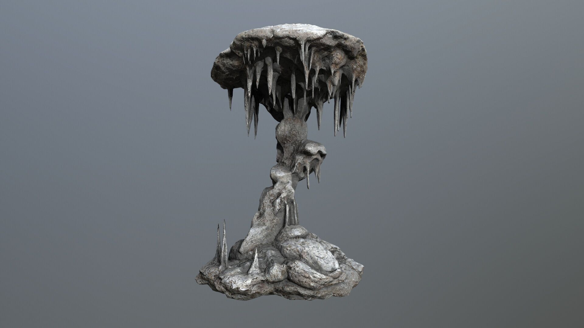 cave rocks Low-poly 3D model_12