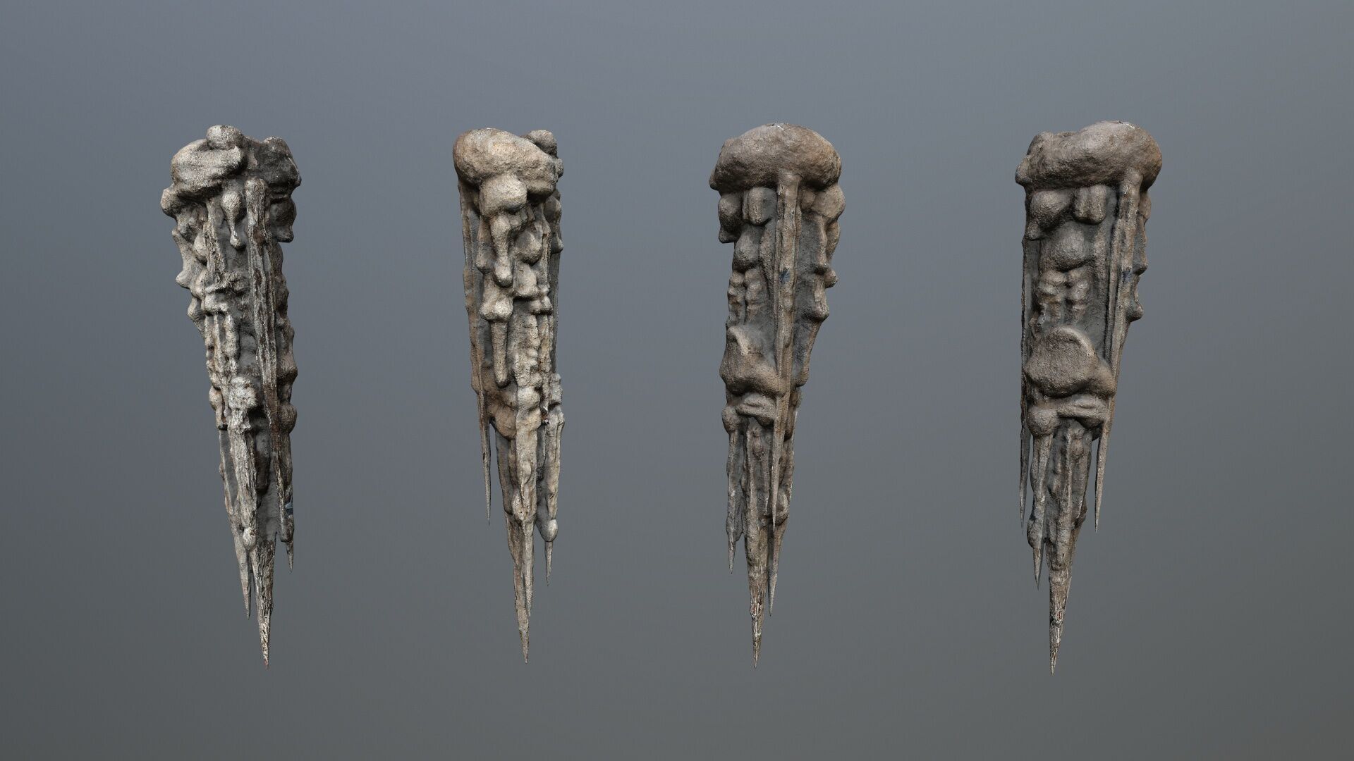 cave rocks Low-poly 3D model_7