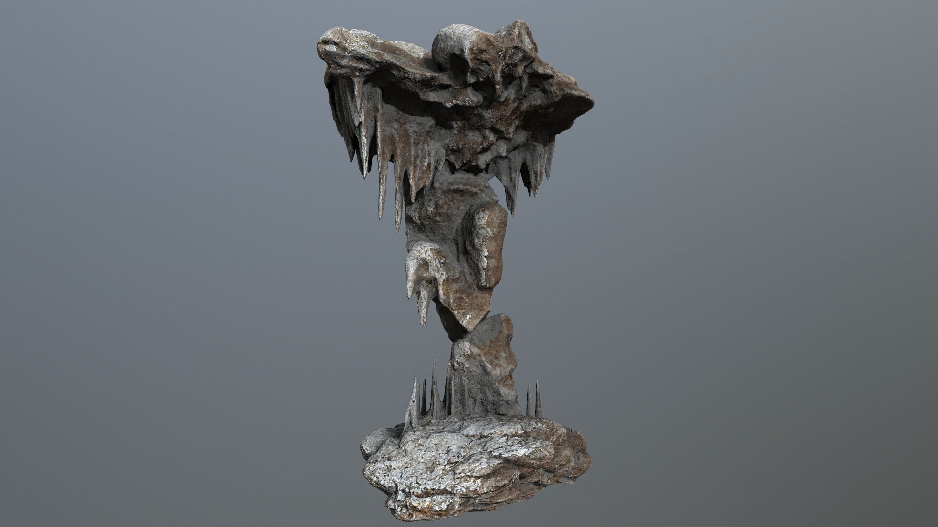 cave rocks Low-poly 3D model_14