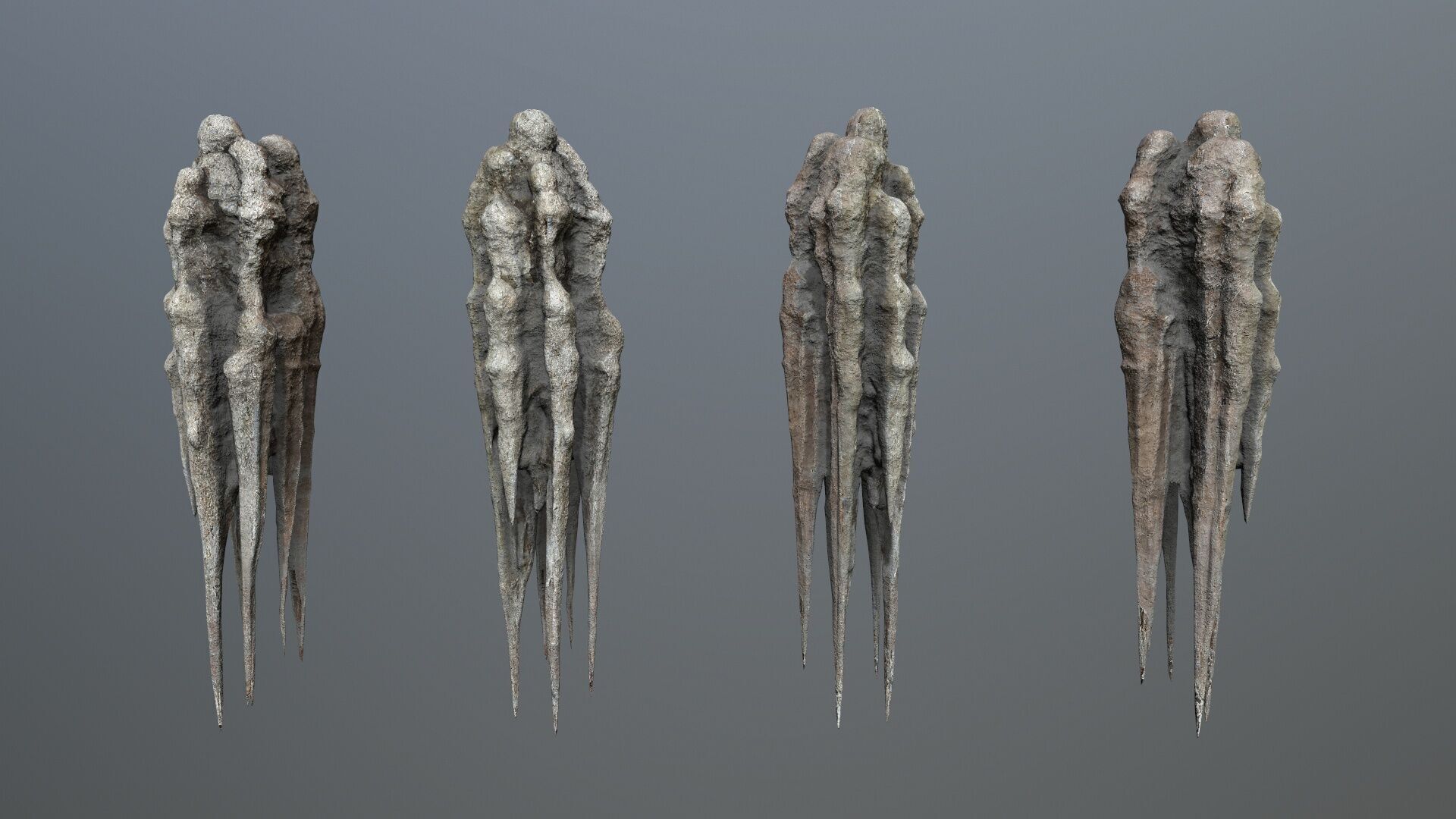 cave rocks Low-poly 3D model_6