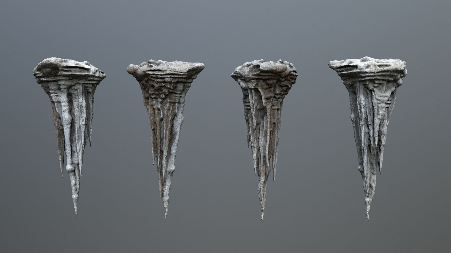 cave rocks Low-poly 3D model_5