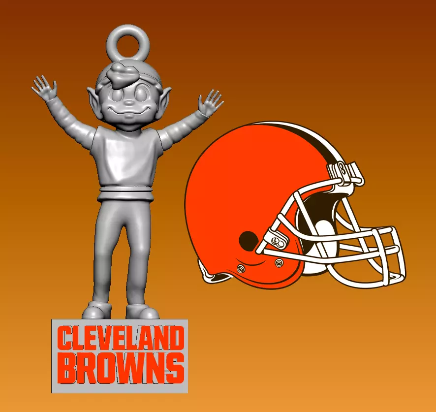 NFL - Bownie The Elf - Hanging Figurine Cleveland Browns 3D print model_0