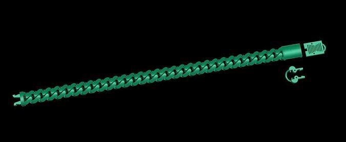 Cuban Link Chain Waterway Bracelet 3D print model
