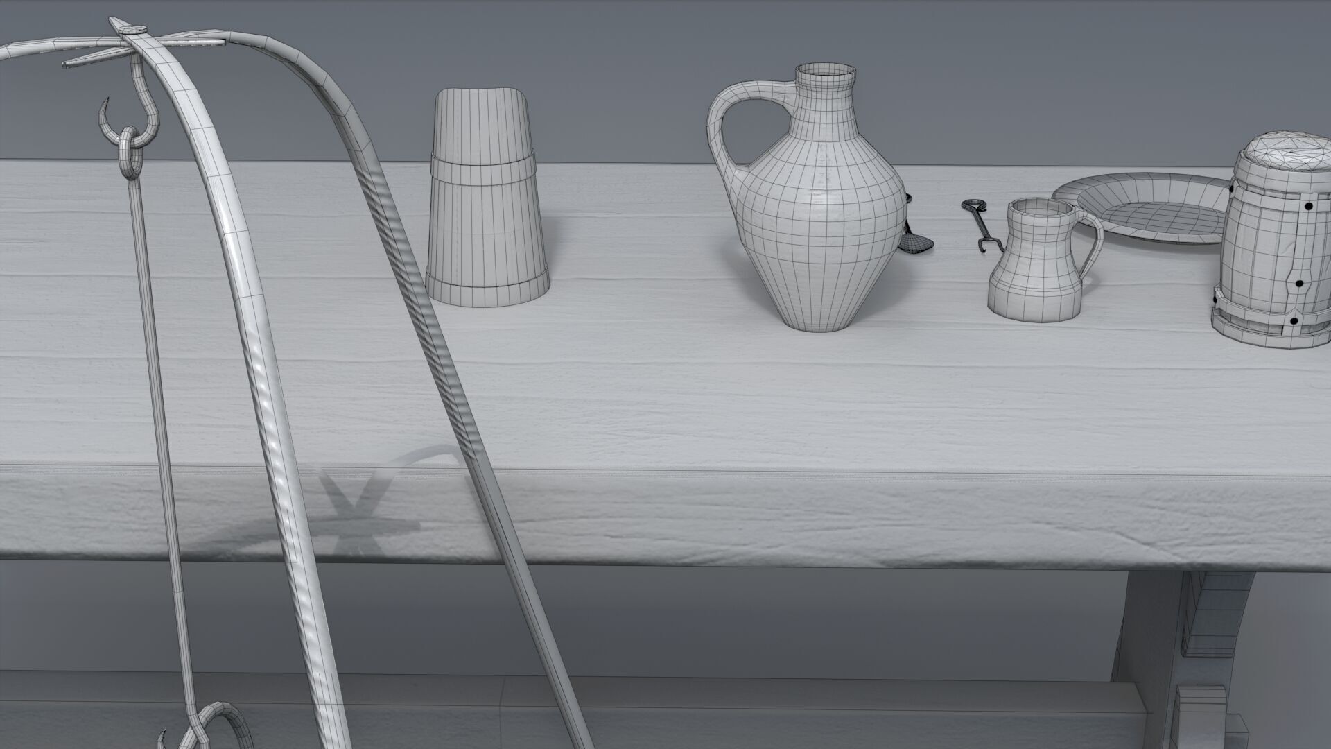 Medieval Set Low-poly 3D model_12