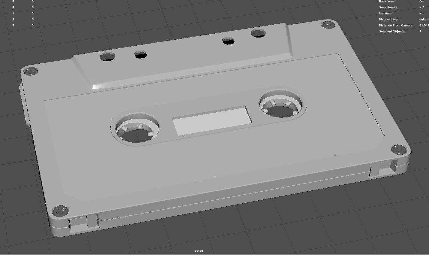 Audio Cassette 3D model_8