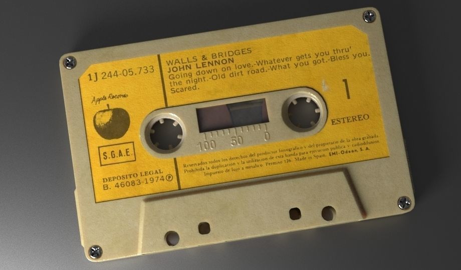 Audio Cassette 3D model_3