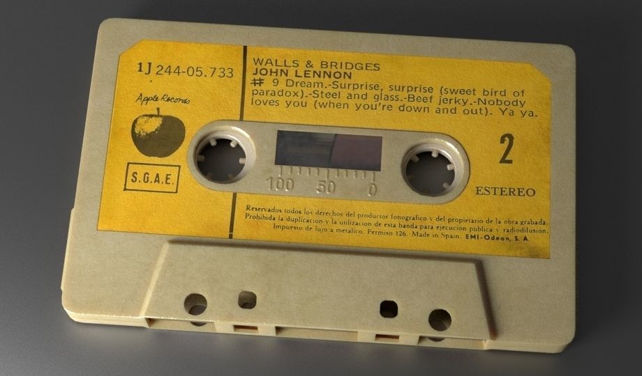 Audio Cassette 3D model_4