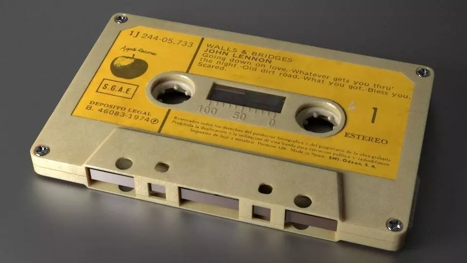 Audio Cassette 3D model_0