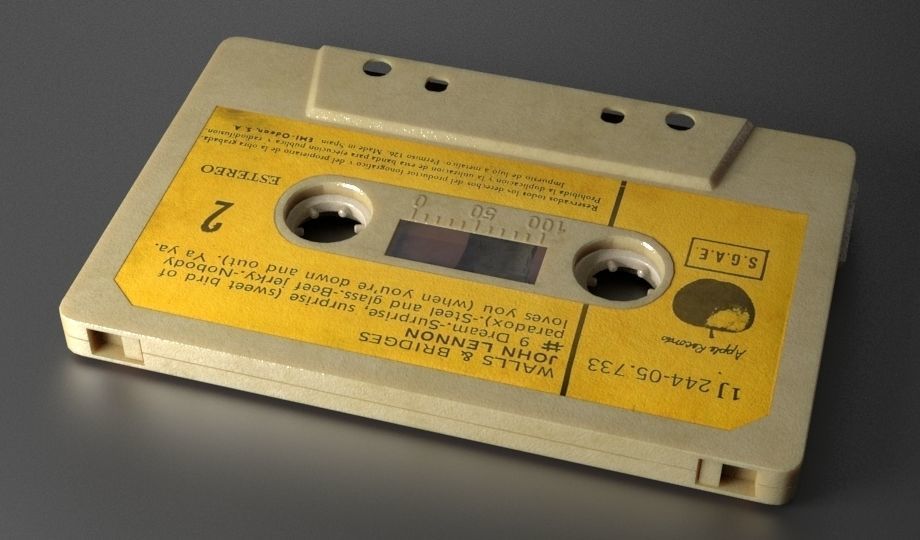 Audio Cassette 3D model_2
