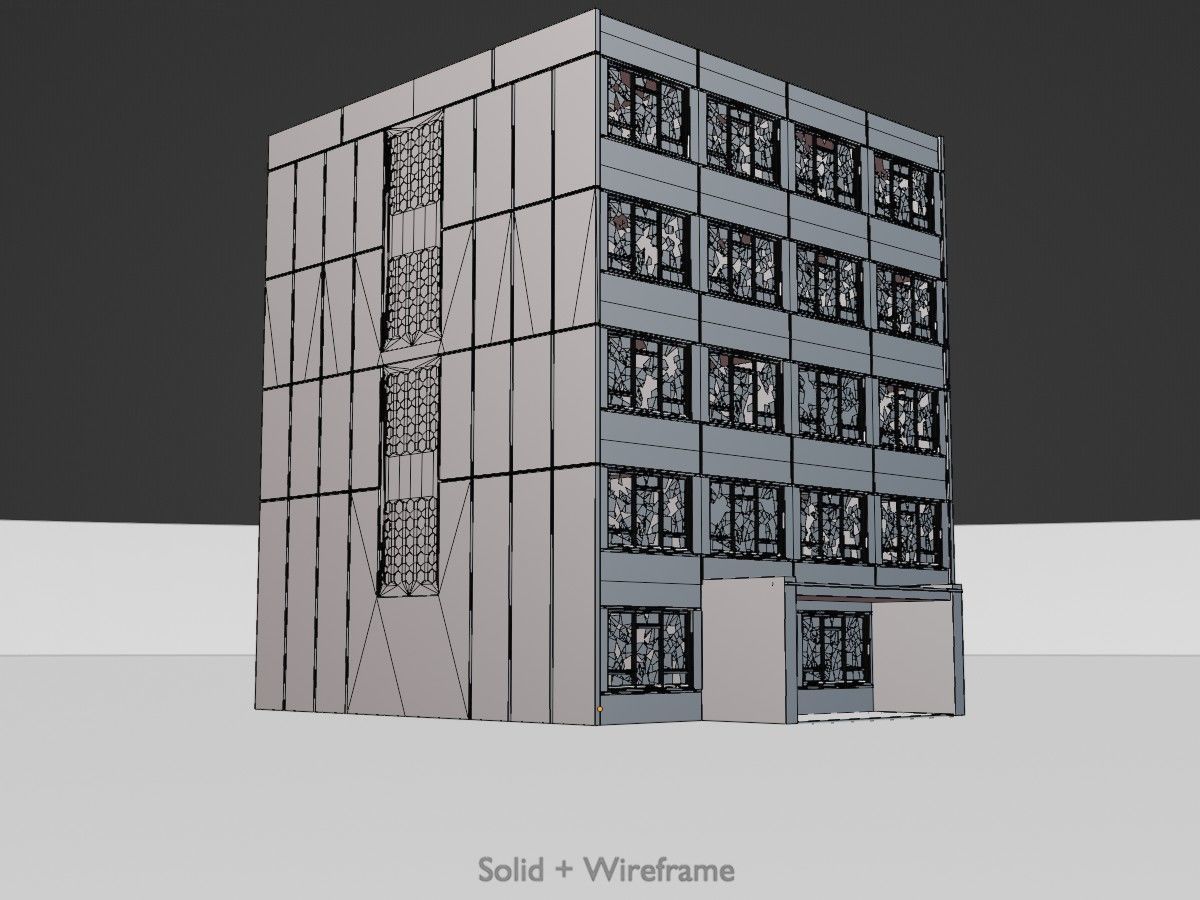 Old military barracks version 1 package 3D Model Collection_79